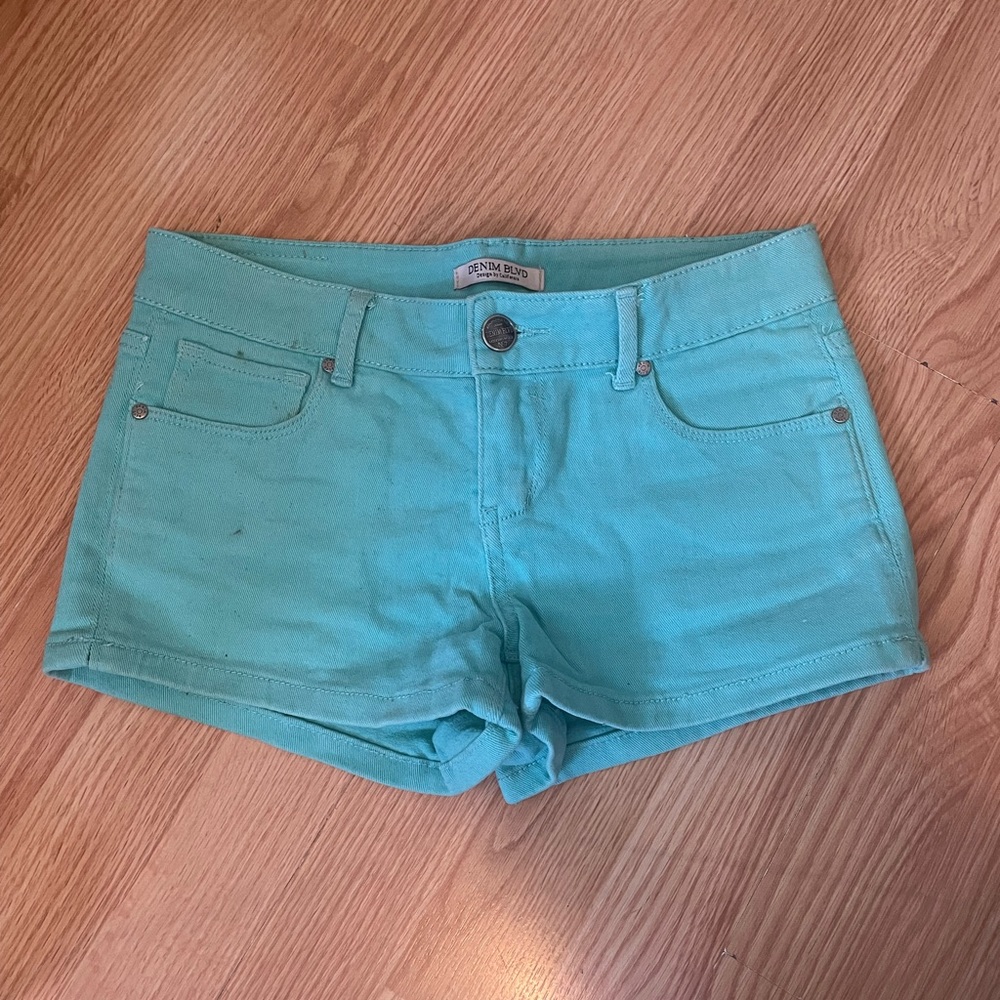 Denim blvd. Teal shorts